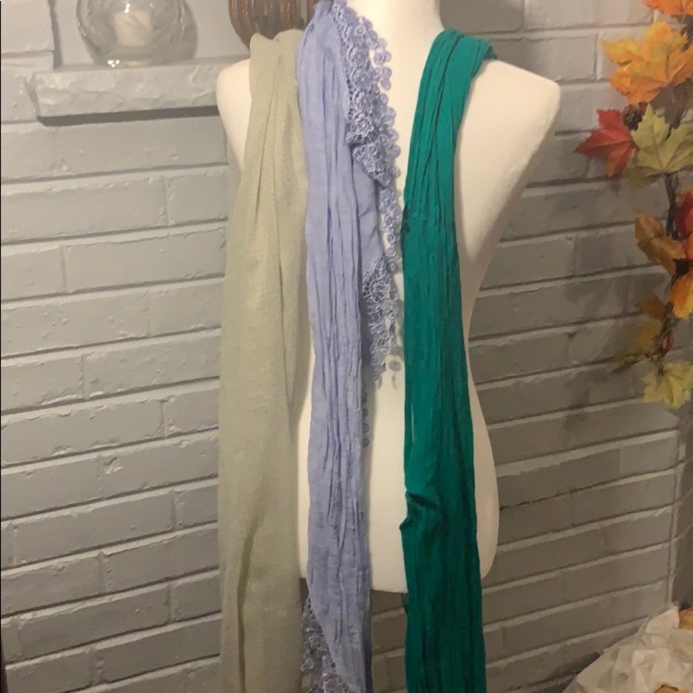 Lot of 3 scarves. One J. Crew.